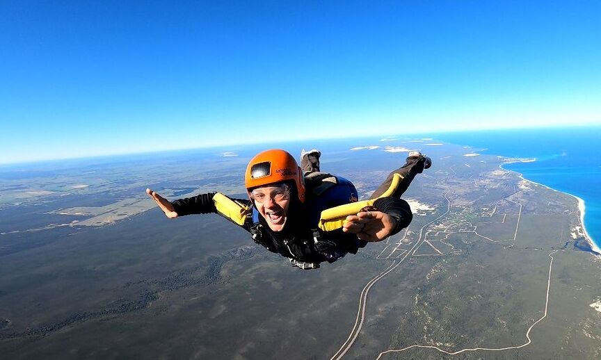 AFF Student at Skydive Jurien Bay by Lucy Clacher