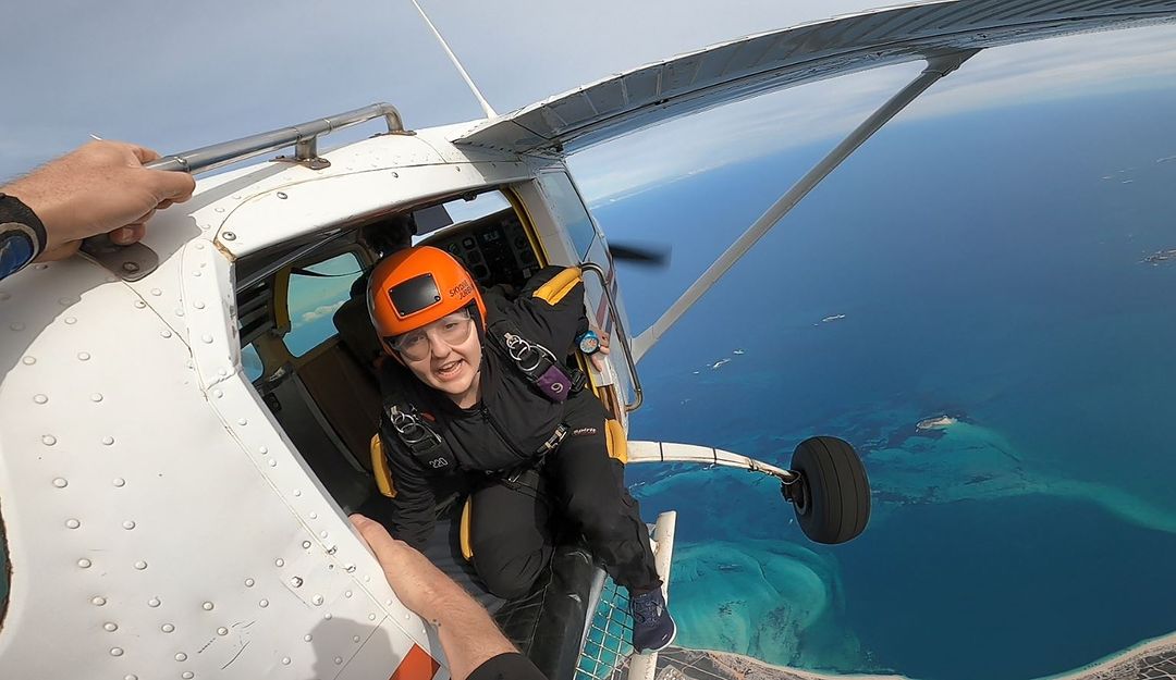 Student at Skydive Jurien Bay by Heath Baird